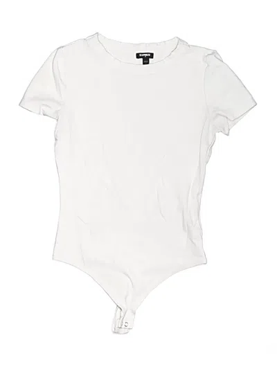 Pre-owned Express Outlet Bodysuit In White