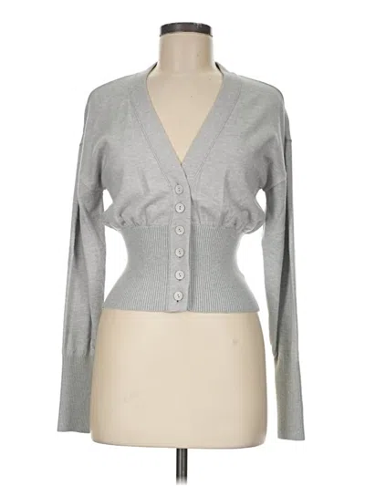 Pre-owned Express Outlet Cardigan Sweater In Silver