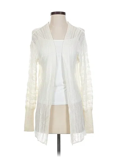 Pre-owned Express Outlet Cardigan Sweater In White