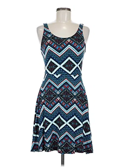 Pre-owned Express Outlet Casual Dress In Blue