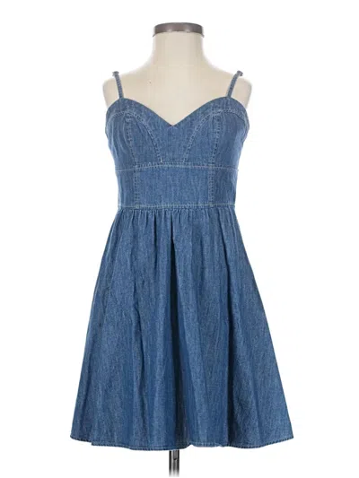 Pre-owned Express Outlet Casual Dress In Blue