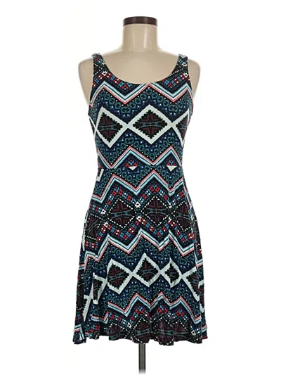 Pre-owned Express Outlet Casual Dress In Blue
