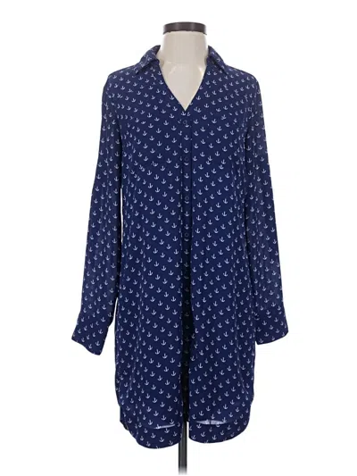 Pre-owned Express Outlet Casual Dress In Blue