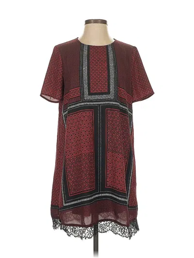 Pre-owned Express Outlet Casual Dress In Burgundy