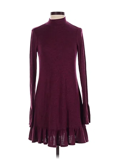 Pre-owned Express Outlet Casual Dress In Burgundy
