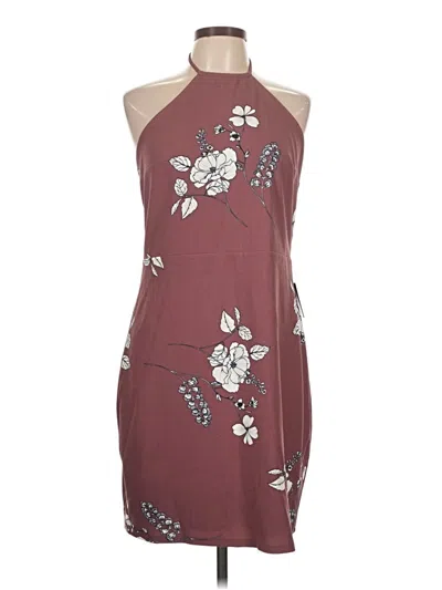 Pre-owned Express Outlet Casual Dress In Burgundy