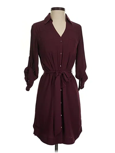 Pre-owned Express Outlet Casual Dress In Burgundy