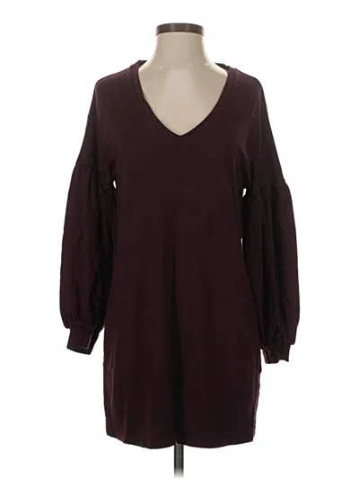 Pre-owned Express Outlet Casual Dress In Burgundy