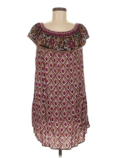 Pre-owned Express Outlet Casual Dress In Burgundy