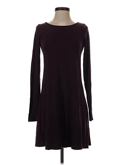 Pre-owned Express Outlet Casual Dress In Burgundy
