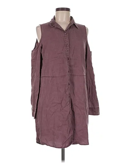 Pre-owned Express Outlet Casual Dress In Burgundy