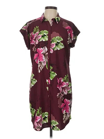 Pre-owned Express Outlet Casual Dress In Burgundy