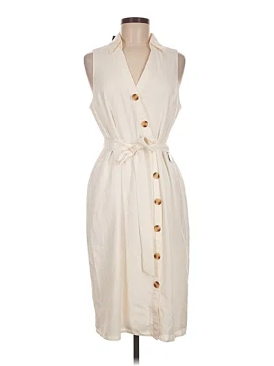 Pre-owned Express Outlet Casual Dress In Ivory