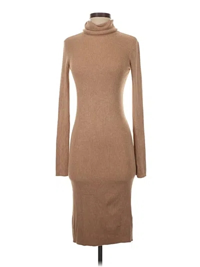 Pre-owned Express Outlet Casual Dress In Tan