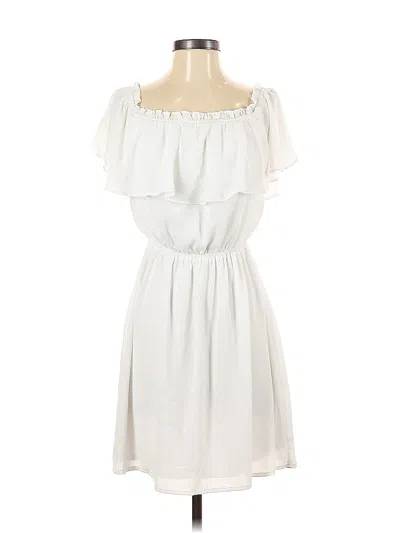 Pre-owned Express Outlet Casual Dress In White