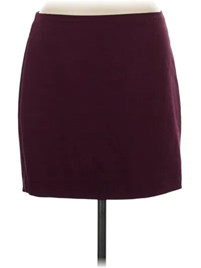 Pre-owned Express Outlet Casual Skirt In Burgundy