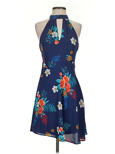 Pre-owned Express Outlet Cocktail Dress In Blue