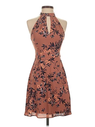 Pre-owned Express Outlet Cocktail Dress In Brown