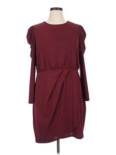 Pre-owned Express Outlet Cocktail Dress In Burgundy