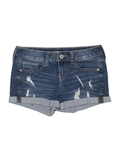 Pre-owned Express Outlet Denim Shorts In Blue