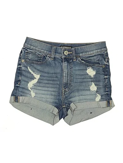 Pre-owned Express Outlet Denim Shorts In Blue