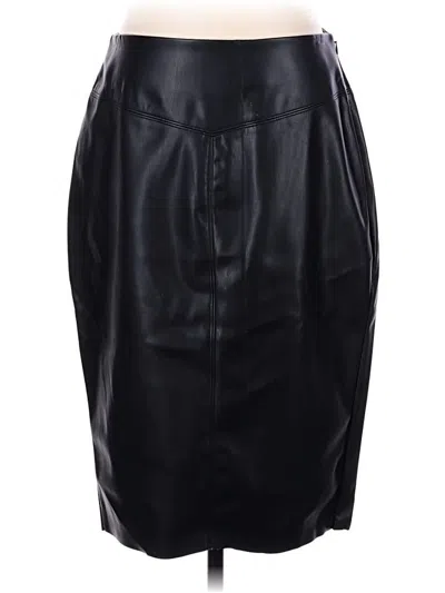 Express Outlet Faux Leather Skirt In Black