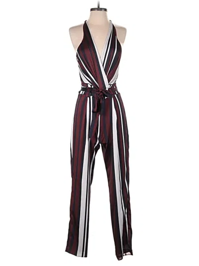 Pre-owned Express Outlet Jumpsuit In Burgundy