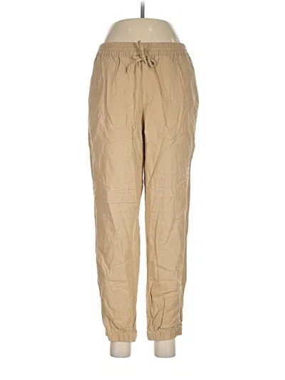 Pre-owned Express Outlet Linen Pants In Tan