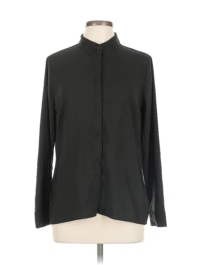 Pre-owned Express Outlet Long Sleeve Blouse In Black