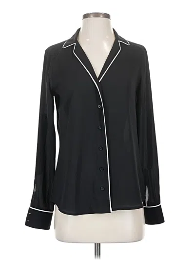 Pre-owned Express Outlet Long Sleeve Blouse In Black