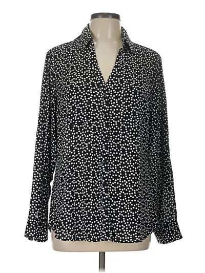 Express Outlet Long Sleeve Blouse In Black