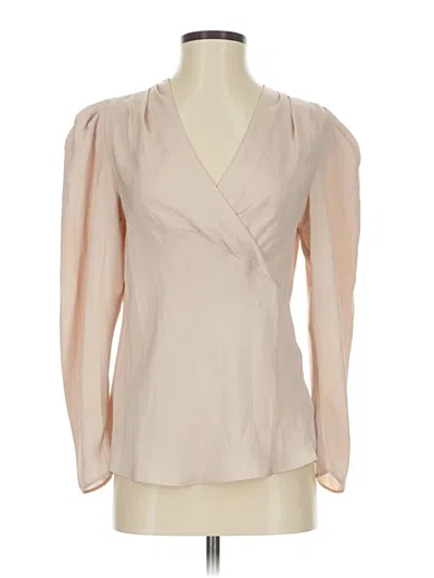 Pre-owned Express Outlet Long Sleeve Blouse In Brown