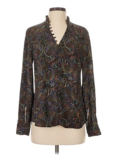 Pre-owned Express Outlet Long Sleeve Blouse In Brown
