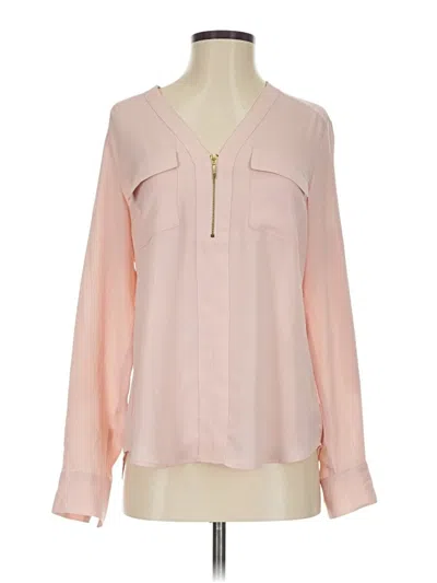 Pre-owned Express Outlet Long Sleeve Blouse In Pink