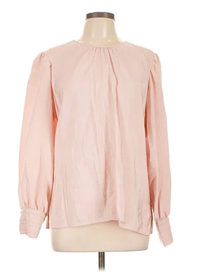 Pre-owned Express Outlet Long Sleeve Blouse In Pink