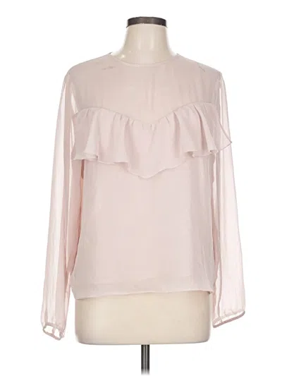 Pre-owned Express Outlet Long Sleeve Blouse In Pink