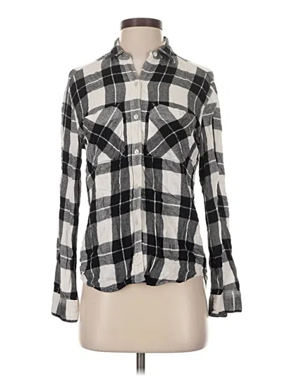 Pre-owned Express Outlet Long Sleeve Button Down Shirt In Gray