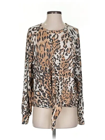 Pre-owned Express Outlet Long Sleeve T-shirt In Brown