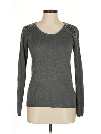 Pre-owned Express Outlet Long Sleeve T-shirt In Gray