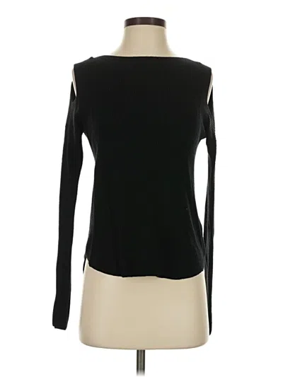 Pre-owned Express Outlet Long Sleeve Top Black Boatneck Tops