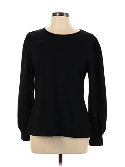 Pre-owned Express Outlet Long Sleeve Top Black Crew Neck Tops