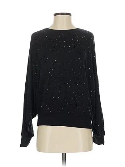 Pre-owned Express Outlet Long Sleeve Top Black Crew Neck Tops