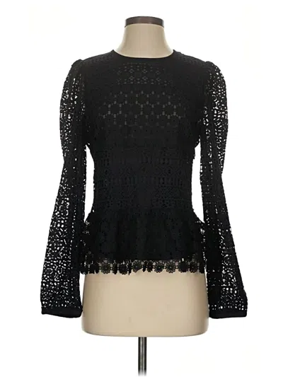 Pre-owned Express Outlet Long Sleeve Top Black Mock Neckline Tops