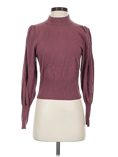 Pre-owned Express Outlet Long Sleeve Top Burgundy Turtleneck Tops