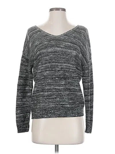 Pre-owned Express Outlet Long Sleeve Top Gray V Neck Tops