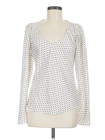 Pre-owned Express Outlet Long Sleeve Top Ivory Square Neckline Tops