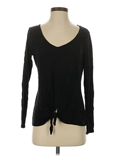 Pre-owned Express Outlet Long Sleeve T-shirt In Black
