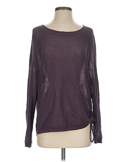 Pre-owned Express Outlet Long Sleeve T-shirt In Purple
