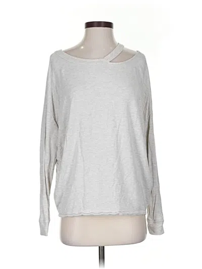 Pre-owned Express Outlet Long Sleeve T-shirt In Silver