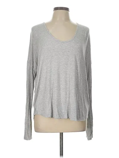 Pre-owned Express Outlet Long Sleeve T-shirt In Silver